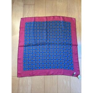 BLUE & PINK Talbots 100% Silk Square Scarf NWT